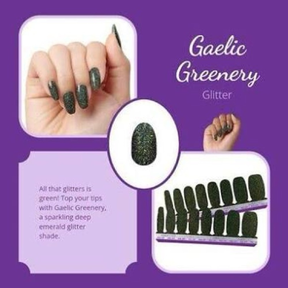 Color Street Emerald Sparkle Nail Strips